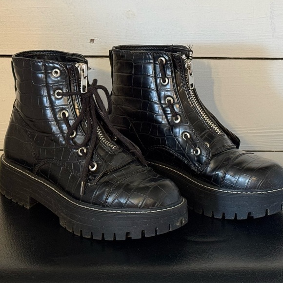 Sugar Black Combat Boots - Picture 5 of 16